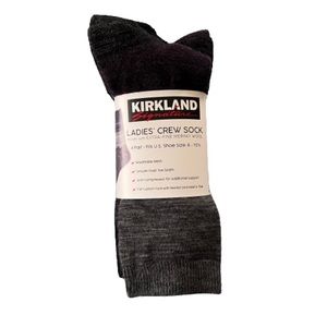 Kirkland Signature Ladies' Crew Socks Extra-Fine Merino Wool, 4 Pairs